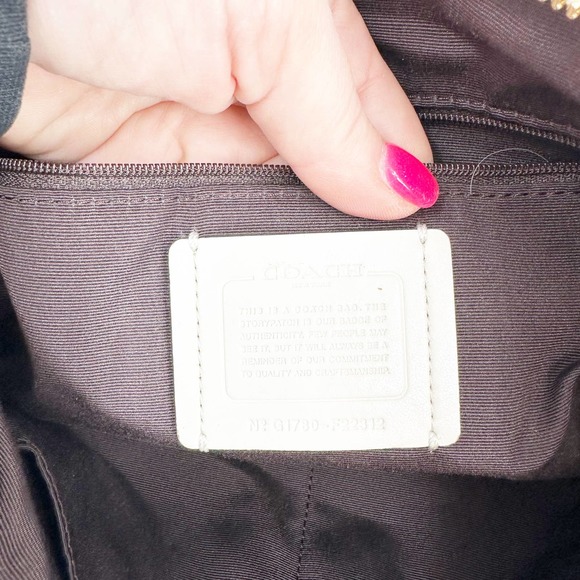 Coach Cream Satchel with Gold Accents - Picture 3 of 12